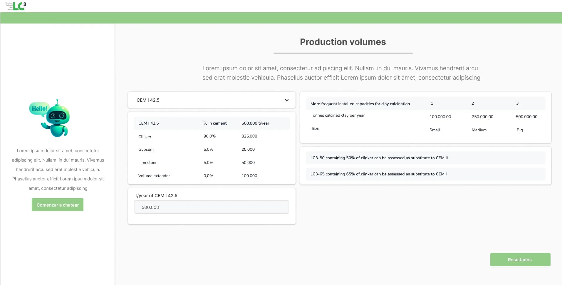 Real-time Calculations - Instant calculations for CAPEX, OPEX, energy costs, labor requirements, and financial projections based on your specific production parameters.
